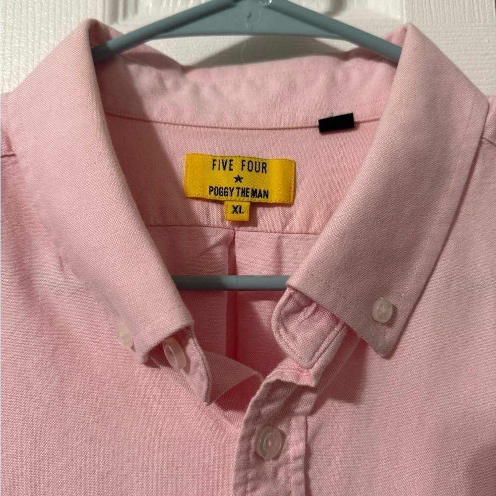 Five Four x Poggy The Man XL Darrick Oxford Shirt Pink Button Up Long Sleeve - Picture 2 of 11